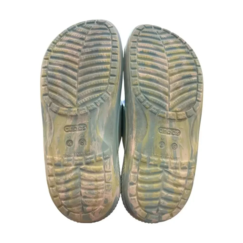 Crocs Classic Marbled Sandal Blue Green Unisex M4/W6